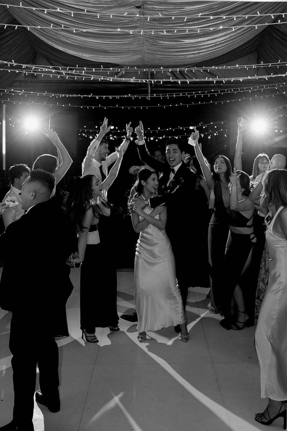Hands in the air on the dance floor